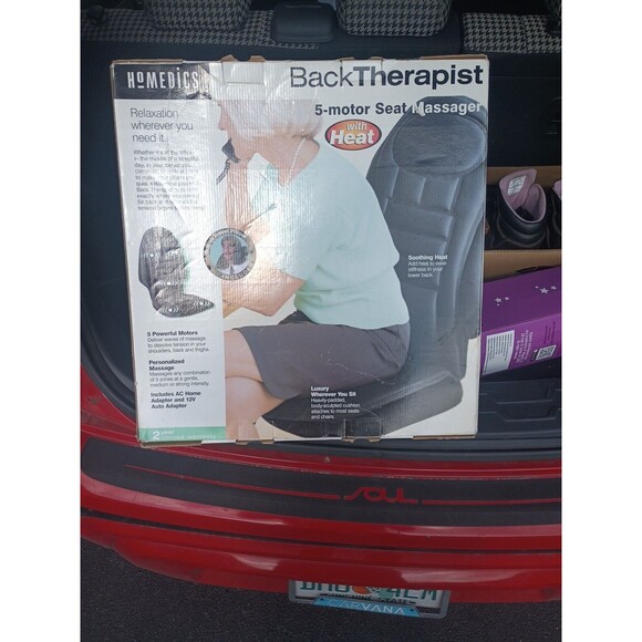 Homedics 5-Motor Seat Massager  w/Heat - Back Therapist - Picture 1 of 6